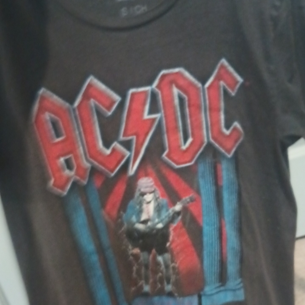 AC/DC Black Tee with Red and Blue Tour Design - Picture 6 of 6